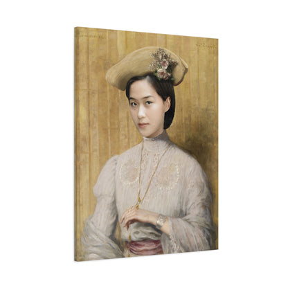 Elegant countryside noblewoman Renaissance portrait with personalized face, ideal for custom gifts and classic home decor