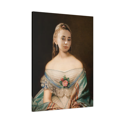 Custom historical portrait of a noble lady with a personalized face, combining classic Renaissance art with modern customization.