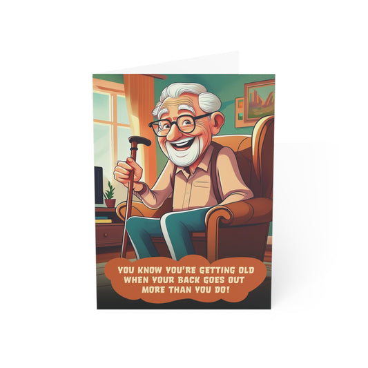 'You Know You're Getting Old When Your Back Goes Out More Than You Do' - Digital Birthday Card