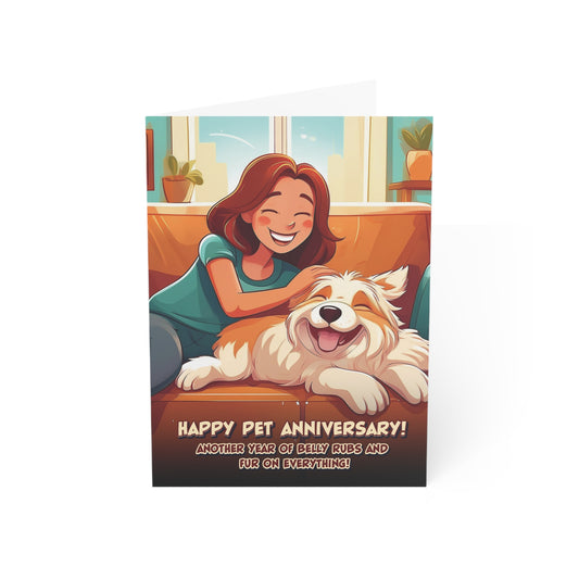 'Happy Pet Anniversary! Another year of belly rubs and fur on everything!'- Digital Birthday Card V2