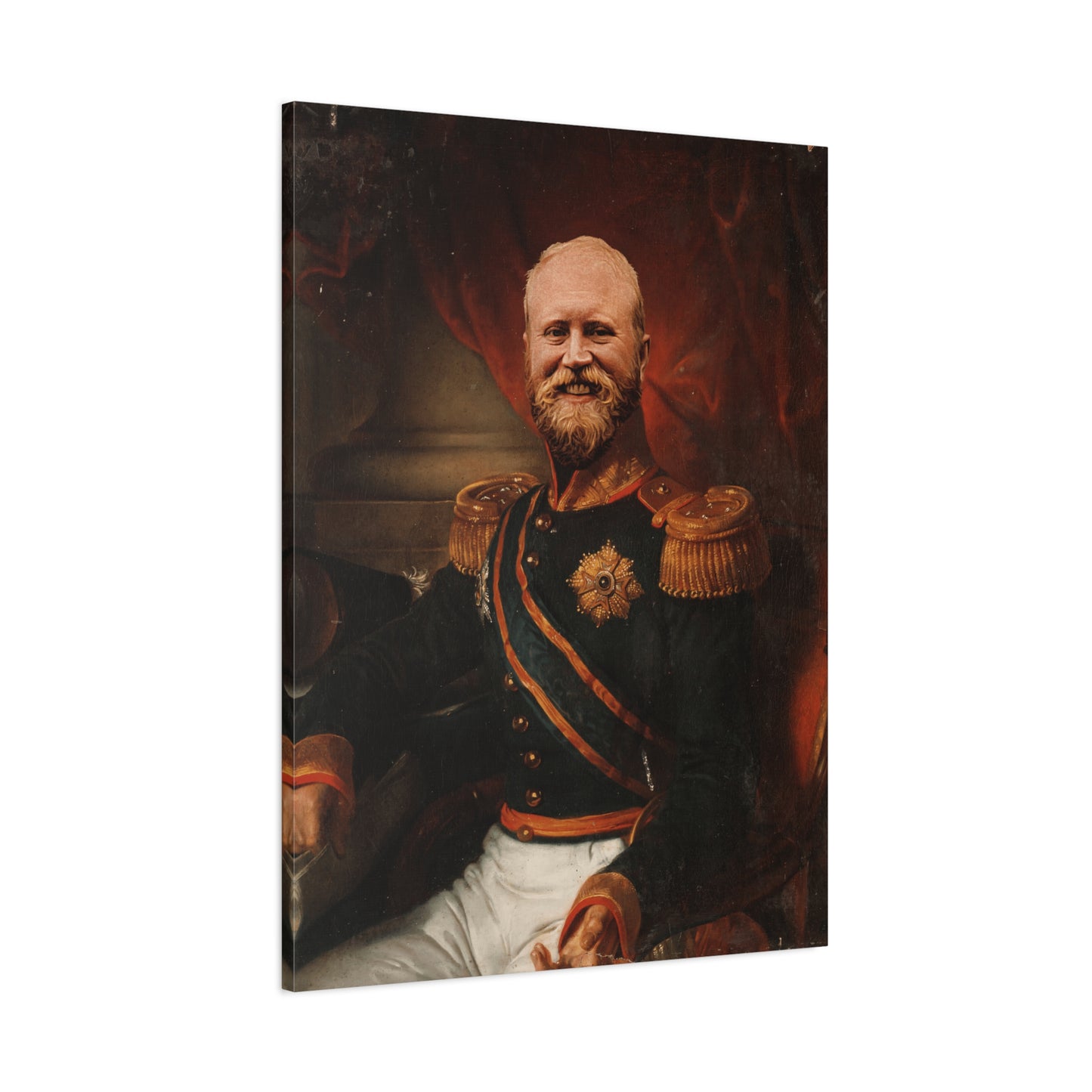 Create a custom portrait with your face in Renaissance attire as a royal commander. A perfect gift idea for history buffs and art enthusiasts.