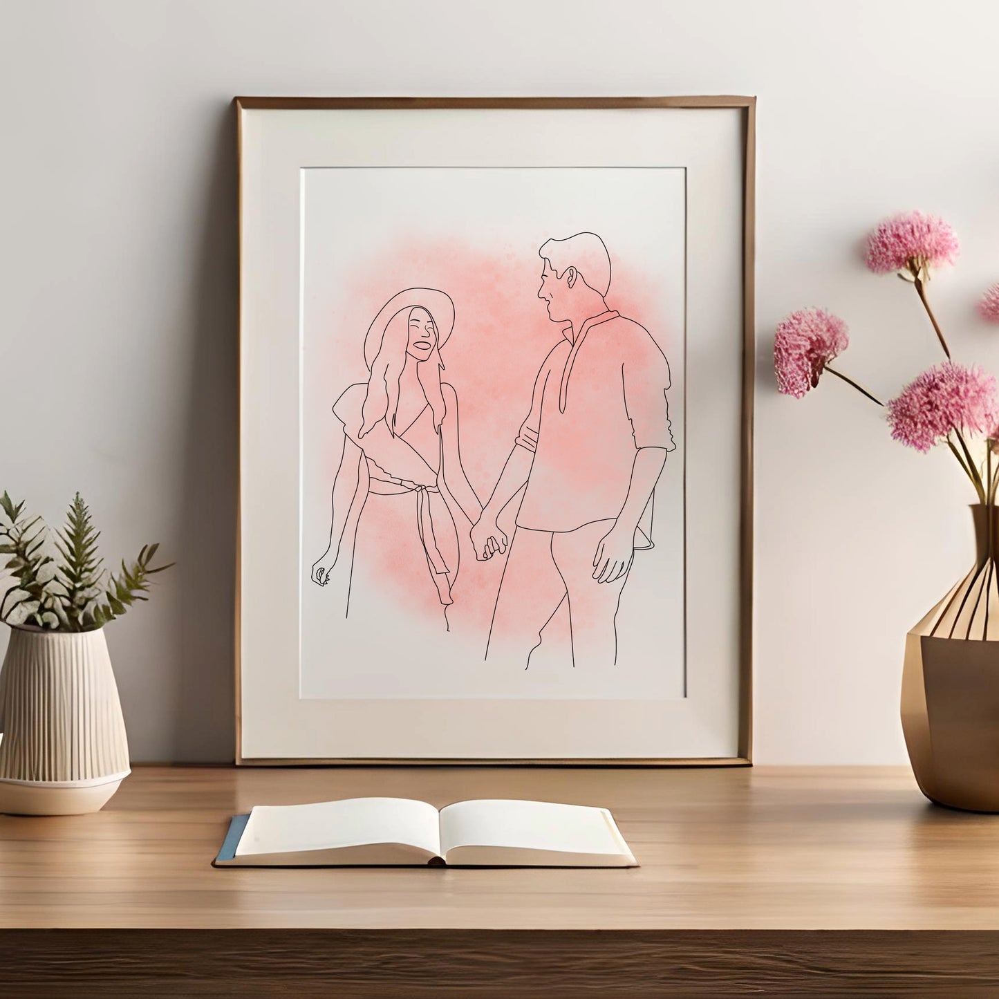 Wedding Line Art Drawing - Digital Delivery